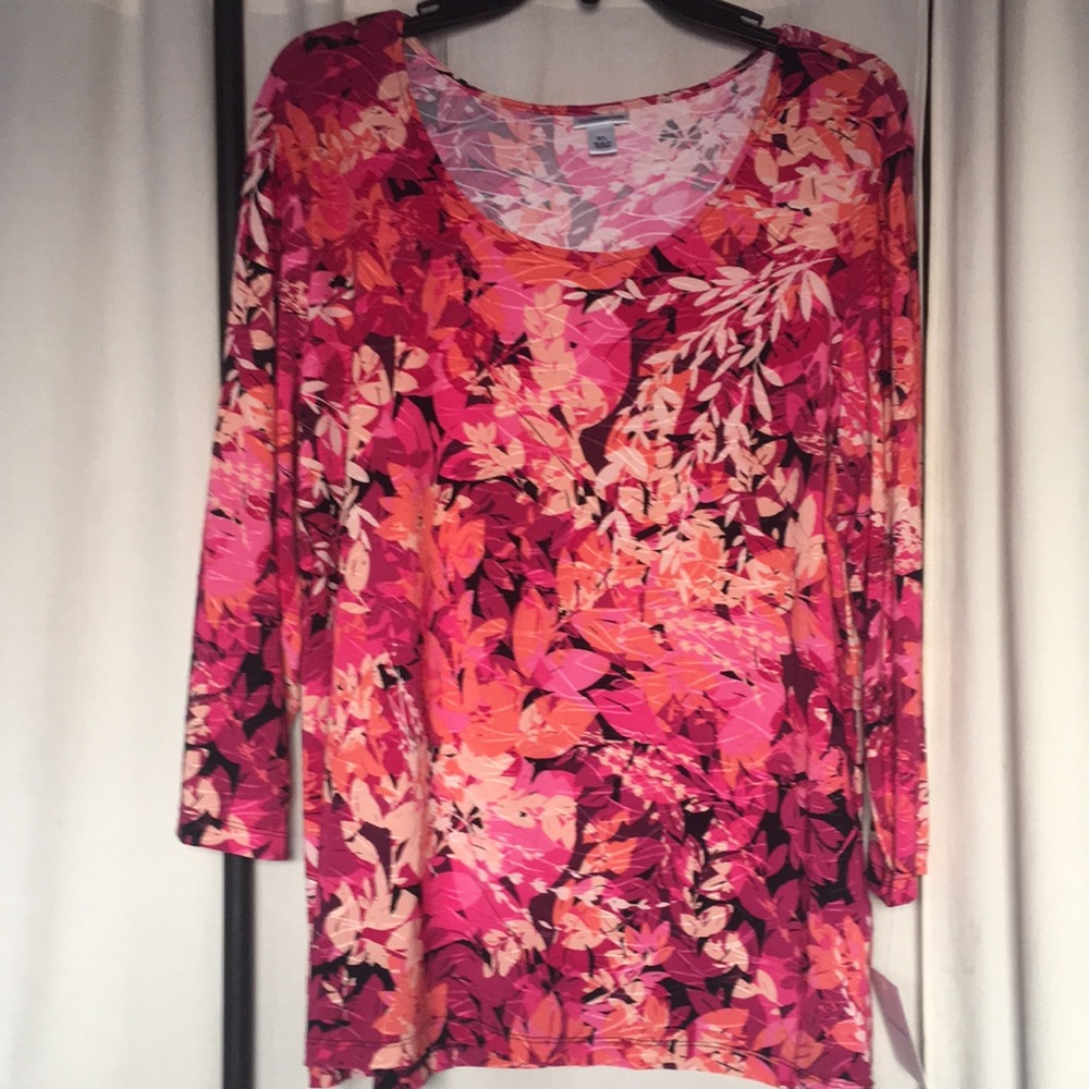 Croft&Barrow Women’s Stylish Pink/Orange Blouse size XL